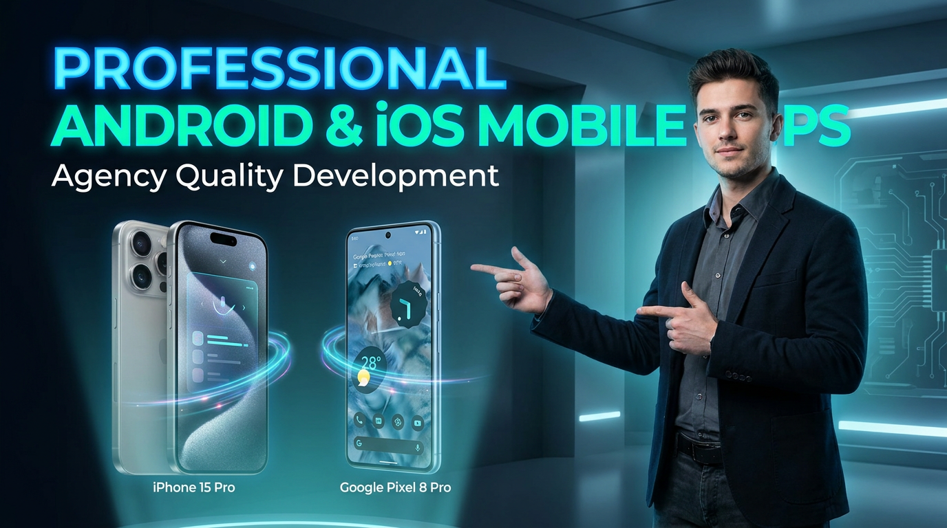 Professional Android & iOS mobile apps — agency-quality development